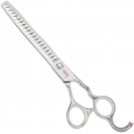 Yento Cobra Chunker - auk&scaron;tos kokybės, profesionalios vienpusės retinimo žirklės su 20 dantukų, praturtintų kobaltu, dekoratyvine rankena