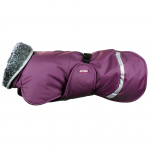 Toppa Pomppa Harness Jacket - labai &scaron;iltas žieminis paltas &scaron;unims, su diržo anga, slyvų spalvos