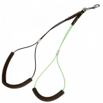 Chadog dviguba plieninė pavadėlis i&scaron; nailono pynės, 53 cm/46 cm, skersmuo