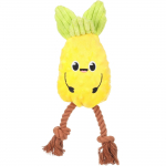 Flamingo Bubto ananasas su virve - pliu&scaron;inis žaislas &scaron;unims, ananasas su virve, su cypliuku