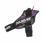 Julius - K9 IDC Powerharness Mixed Hearts - auk&scaron;tos kokybės &scaron;unų pakinktai su spalvotomis &scaron;irdelėmis - Mini - Mini
