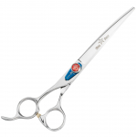 Kenchii Five Star Offset Left Curved Scissors - kirpimo žirklės kairiarankiams, lenktos, su poslinkiu