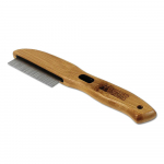 Bamboo Groom blusų &scaron;ukos su 77 dantukais - bambukinės &scaron;ukos blusų priežiūrai &scaron;unims ir katėms, 77 besisukantys dantukai