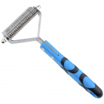 Groom Professional platus kailio grėblys - kabliukinis kirpiklis su plastikine rankena, 20 kabliukų / tarpai