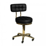 Activ Gold AM - 961 - auksinė ritininė kėdė su dygsniuota sėdyne, juoda