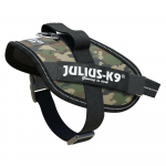Julius - K9 IDC Powerharness Camouflage - auk&scaron;tos kokybės &scaron;unų petne&scaron;os kamufliažinės/khaki spalvos - Mini - Mini