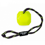 Julius K9 fluorescencinis kamuolys - fluorescencinis žaislas su virve ir skanėstų anga