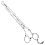 Yento Cobra Chunker - auk&scaron;tos kokybės, profesionalios vienpusės retinimo žirklės su kobaltu, 23 dantys, dekoratyvinė rankena