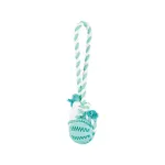 Žaislas &scaron;unims | Trixie Denta Fun kamuolys su virve, mėtinis, natūrali guma, &oslash; 7 cm / 24 cm