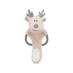 Žaislas &scaron;unims | Trixie Xmas elnias su virve, 47 cm, rožinis