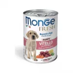 &Scaron;lapias maistas &scaron;uniukams | Monge Fresh Puppy su ver&scaron;iena ir daržovėmis, 400 g