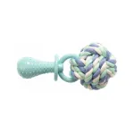 Žaislas &scaron;unims | GimDog Cotton Dent Plus virvinis kamuolys su TPR, 14 cm, &oslash; 6,6 cm