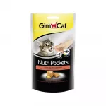 Skanėstai katėms | GimCat Nutri Pockets su la&scaron;i&scaron;a ir Omega 3 ir 6, 60 g