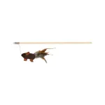Žaislas katėms | Trixie žaidimo me&scaron;kerė su pele ir plunksnomis, mediena/džiutas, su katžole, 50 cm