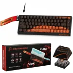 PANTHERISE VIBE belaidė mechaninė klaviatūra, Bluetooth, RGB LED, 68 klavi&scaron;ų, 2,4 GHz, USB-C, žaidimams