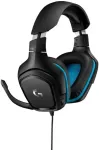 &bdquo;Logitech G432&ldquo; 981-000770 laidinės žaidimų ausinės su mikrofonu, 7.1 erdviniu garsu, USB, juodos ir mėlynos