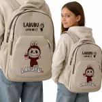 Stilinga madinga kuprinė mokyklai ir miestui Labubu beige 2965