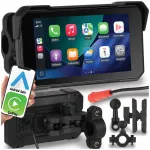 ALLNOEL A4058 motociklo multimedijos stotis, 5 colių ekranas, navigacija, &bdquo;CarPlay&ldquo; ir &bdquo;Android Auto&ldquo;