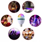 RGB LED diskotekinė lemputė su E27 cokoliu