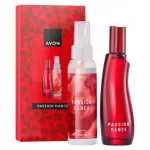 Avon Passion Dance dovanų rinkinys: parfumuotasis vanduo 50 ml ir kūno dulksna 100 ml