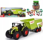Interaktyvus &bdquo;Claas&ldquo; traktorius su priekaba, 64 cm, ir dinozaurų figūrėlės dėžutėje