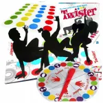 &bdquo;Twister&ldquo; &ndash; &scaron;eimos vikrumo žaidimas vakarėliams, žaidimo kilimėlis ir sukamasis diskas