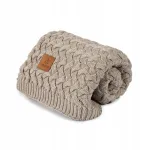&bdquo;Lepre&ldquo; 100 % merino vilnos pledas, žieminis, &scaron;iltas ir storas, smėlinis