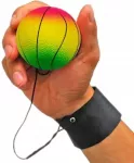 Kamuoliukas ant elastinės juostelės &bdquo;jojo&ldquo;, kaučiukinis žaislas žaidimui