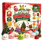 &bdquo;Senti&ldquo; advento kalendorius su minkomais &bdquo;Squishy&ldquo; 3D žaisliukais, 24 dienų rinkinys, kalėdinė dovana
