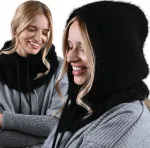 Madinga moteri&scaron;ka balaklava &bdquo;Alur&ldquo; su kaklo mova, 2 viename žieminis komplektas, įvairių spalvų