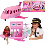 &bdquo;Barbie&ldquo; didelis interaktyvus lėktuvas, 3 žaidimų zonos, priedai ir lėlė Teresa &bdquo;Dream Besties&ldquo;