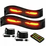 Automobilinis LED ekranas &ndash; 2 vnt. &bdquo;Devil Eyes&ldquo;, 59 &times; 12 cm, RGB matrica, USB