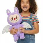 Didelė 45 cm Labubu pliu&scaron;inė figūrėlė vaikams, violetinė, POP MART