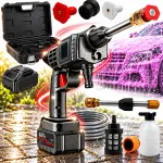 Akumuliatorinė auk&scaron;to slėgio plovykla &bdquo;Technoid PRO&ldquo; trinkelėms ir sodui, 2 akumuliatoriai, &bdquo;Dewalt&ldquo; apsauginiai akiniai