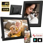 &bdquo;Wozinsky&ldquo; skaitmeninis nuotraukų rėmelis 10,1&Prime;, jutiklinis IPS ekranas, &bdquo;Frameo&ldquo;, &bdquo;Wi-Fi&ldquo;, 32 GB, juodas