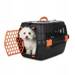 Happet TEDDY S transporteris katei, &scaron;uniui ar triu&scaron;iui, 50 &times; 33 &times; 33 cm, oranžinis
