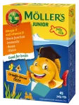 M&Ouml;LLER'S Junior želejas zivtiņas ar apelsīna un citrona gar&scaron;u, 45 gab.