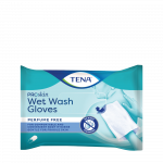 Tena Wet Wash Glove drėgnos prausiamosios pir&scaron;tinės, 8 vnt. Drėgnos valymo pir&scaron;tinės slaugai