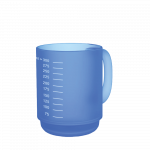 Ornamin plastikinis puodelis su matavimo skale, 320 ml