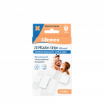 Lifemed vandeniui atsparūs pleistrai žaizdoms, 20 vnt., 4 dydžių
