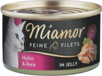 Miamor Feine Fillets 100g - Filejos gabaliukai želėje su vi&scaron;tiena ir ryžiais