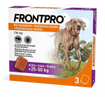 FRONTPRO 136MG KRAMTOMŲJŲ TABLEČIŲ &Scaron;UNIMS (>25-50KG) XL N1 (1 tabletė) - nuo blusų ir erkių kramtomosios tabletės