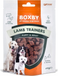 BOXBY LAMB TRAINERS PUPPY & ADULT 100G - JEROS MĖSOS GABALĖLIAI &Scaron;UNIMS IR SUAUGUSIEMS &Scaron;UNIMS