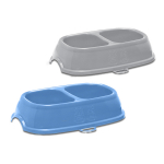 STEFANPLAST BREAK 11 dubultā neslīdo&scaron;a bļoda 0.4+0.4l (mėlyna arba pilka) cm 28x17x6h