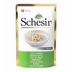 Schesir Kitten Chicken Fillets 85g - vi&scaron;tienos filė želėje katinėliams