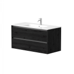 Kame City vonios spintelė 100 cm Juodas Ąžuolas BUC/10-3DR/1P1