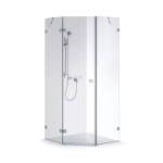 Brasta Glass Luna 80x80 du&scaron;o kabina, tamsintas rudai stiklas