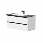 Kame City vonios spintelė 100 cm Balta Matinė BUC/10-3DR/D02P2