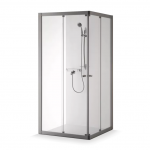 Brasta Glass Rasa 80x80 du&scaron;o kabina, skaidrus stiklas