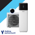 Daikin Altherma 3 R oras-vanduo &scaron;ilumos siurblys su integruota 300 l talpa EHSX08P30E komplekte ERGA08EVH7 galia 9.37 kW